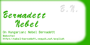 bernadett nebel business card
